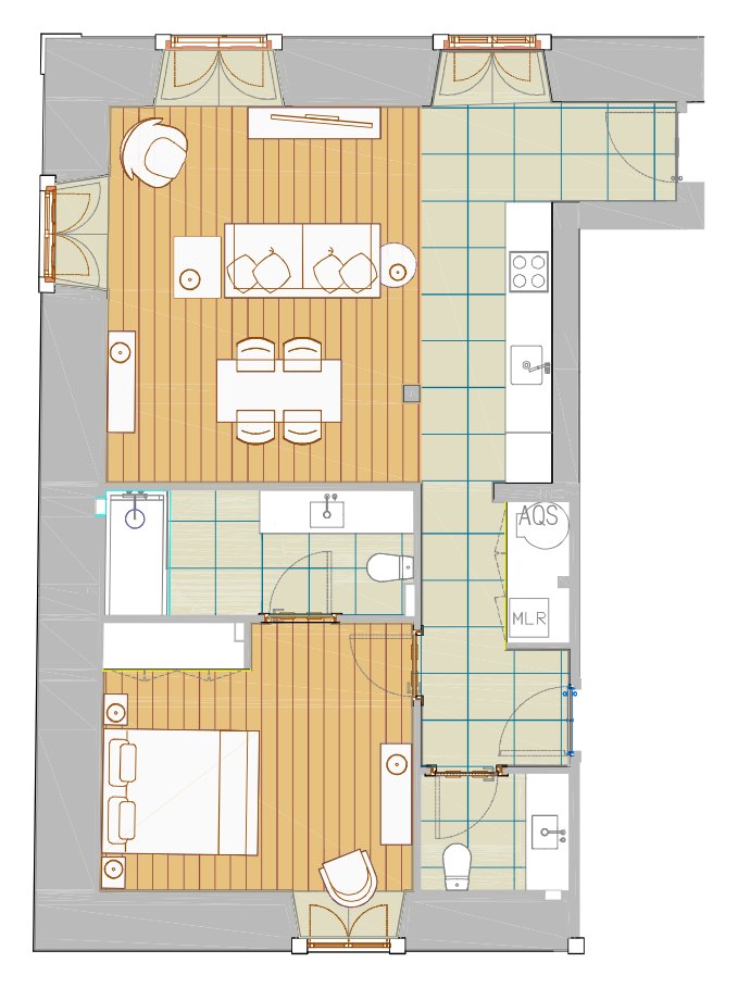 Casa da Coroa T1 — floor plan