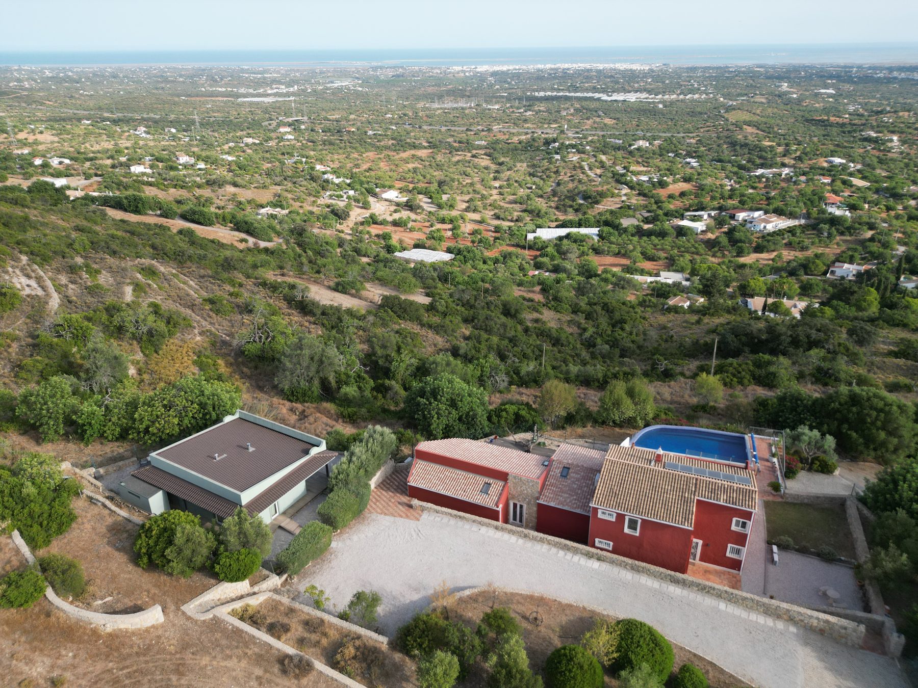 Estoi country estate — countryside and sea panorama